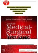 LEWIS'S MEDICAL-SURGICAL NURSING Assessment & Management of Clinical Problems 11TH EDITION TEST BANK BY MARIANN M&period; HARDING &lpar;COVERS ALL CHAPTERS 1-68&rpar; ISBN&colon; 9780323551496