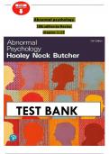 Abnormal Psychology 18th Edition by Hooley&comma; Nock&comma; Butcher -All Chapters 1-17 &vert; TEST BANK