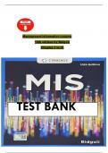 TEST BANK For Management Information Systems&comma; 10th Edition by Hossein Bidgoli&comma; Verified Chapters 1 - 14&comma; Complete Newest Version