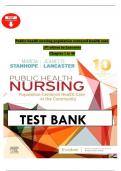 Test bank - public health nursing&colon; Population-Centered Health Care in the Community 10th edition &lpar;Stanhope&comma;2024&rpar;&comma; Latest Edition &vert;&vert; All Chapters
