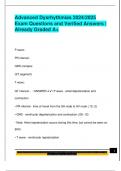Advanced Dysrhythmias 2024&sol;2025  Exam Questions and Verified Answers &vert;  Already Graded A&plus; 