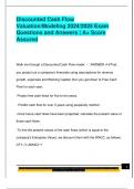 DCF DISCOUNTED CASH FLOW EXAM PACKAGE DEAL QUESTIONS AND VERIFIED DETAILED ANSWERS &vert; 100&percnt; GUARANTEED PASS &vert; ALREADY GRADED A&plus;