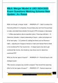 M&A&sol; Merger Model & LBO 2024&sol;2025  Exam Questions Marking Scheme New  Update &vert; A&plus; Rated