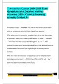 Transaction Comps 2024&sol;2025 Exam  Questions with Detailed Verified  Answers &lpar;100&percnt; Correct Answers&rpar; &vert;  Already Graded A&plus; 