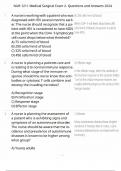 NUR 1211 Medical Surgical Exam 2- Questions and Answers 2025