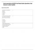 Instrumentation NCCER Test Study Guide Questions And Answers Latest Update