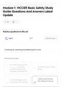Module 1- NCCER Basic Safety Study Guide Questions And Answers Latest Update