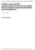 LCP4804 - Exam Prep 2025 update&vert;comprehensive questions and verified answers &lpar;complete solutions&rpar; Exam&vert;ASSURED SUCCESS &vert;GRADE A&plus;&excl;&excl;
