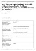 Army Electrical Explosives Safety &lpar;Ammo-28&rpar; 2025 Actual exam &lpar;Testing Real Exam Questions&rpar;and verified Answers &lpar; 100&percnt; accurate&rpar; GET IT RIGHT&excl;&excl;