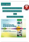 TEST BANK For Medical Assisting Administrative & Clinical Competencies &lpar;MindTap Course List&rpar; 9th Edition by Michelle Blesi&comma; Verified Chapters 1 - 58&comma; Complete Newest Version