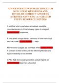 PJM GENERATION DISPATCHER EXAM 2025 LATEST QUESTIONS AND DETAILED CORRECT ANSWERS &lpar;VERIFIED ANSWERS&rpar; &vert; A&plus; GRADED STUDY RESOURCE 2025&sol;2026