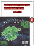 TEST BANK For Karp’s Cell and Molecular Biology, 9th Edition by Gerald Karp, Janet Iwasa, Verified Chapters 1 - 18, Complete Newest Version