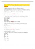 Chm 113 Final Exam Questions and answers latest  update 