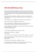 FIN 335 UNCW Exam One Questions and Answers&vert;2025 Update&vert;100&percnt; Correct