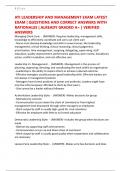 ATI LEADERSHIP AND MANAGEMENT EXAM LATEST EXAM &vert; QUESTIONS AND CORRECT ANSWERS WITH RATIONALES &vert; ALREADY GRADED A&plus; &vert; VERIFIED ANSWERS