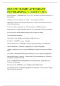 BREEZE FLIGHT ATTENDANT PRETRAINING CORRECT 100&percnt;
