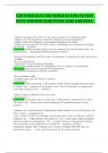 CERTIFIED DIALYSIS NURSE EXAMS REVIEW WITH VERIFIED QUESTIONS AND ANSWERS