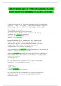 CERTIFIED DIALYSIS NURSE EXAMS REVIEW WITH VERIFIED QUESTIONS AND ANSWERS