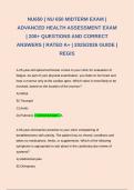 NU650 &vert; NU 650 MIDTERM EXAM &vert; ADVANCED HEALTH ASSESSMENT EXAM &vert; 200&plus; QUESTIONS AND CORRECT ANSWERS &vert; RATED A&plus; &vert; 2025&sol;2026 GUIDE &vert; REGIS