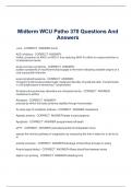   Midterm WCU Patho 370 Questions And  Answers 