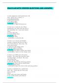 CERTIFIED NEPHROLOGY NURSE STUDY EXAMS WITH VERIFIED QUESTIONS AND ANSWERS
