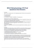 Packaging deal for PATHO370 - WCU - Pathophysiology Final Exam Study Questions And Answers