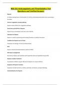 NSG 251 Anticoagulants and Thrombolytics Test Questions and Verified Answers