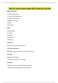 NSG 251 Exam Study Guide 2025 Latest and Verified