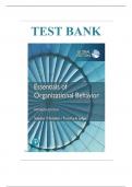 Test Bank for Organizational Behavior 15th Edition by Robbins and Judge