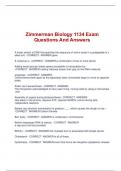 Packaging deal for Biology 1134 Final Exam Review-Price Questions And Answers