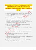 Illinois Class C Water Certification LATEST UPDATED 2025&sol;2026 Practice Exam Questions Fully Answered 100&percnt; GRADED AT A&plus;