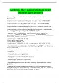 California RDH Law and Ethics exam question with answers