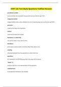 STAT 121 Test Study Questions Verified Answers