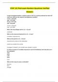 STAT 121 final exam Revision Questions Verified Answers