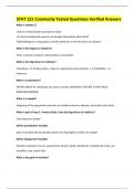 STAT 121 Commonly Tested Questions Verified Answers