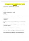 STAT 121 EXAMS BUNDLE&vert; QUESTIONS AND ANSWERS