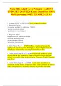Nurs 5462 Adult Gero Primary  LATEST UPDATED 2025&sol;2026 Exam Questions 100&percnt; Well Answered 100&percnt; GRADED AT A&plus;