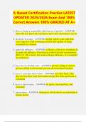 IL Basset Certification Practice LATEST UPDATED 2025&sol;2026 Exam And 100&percnt; Correct Answers 100&percnt; GRADED AT A&plus;