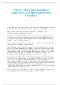 CVENT EVENT MANAGEMENT CERTIFICATION QUESTIONS AND ANSWERS