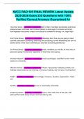 NVCC RAD 105 FINAL REVIEW Latest Update 2025-2026 Exam 255 Questions with 100&percnt; Verified Correct Answers Guaranteed A&plus;