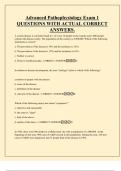 Advanced Pathophysiology Exam 1  QUESTIONS WITH ACTUAL CORRECT  ANSWERS&period; 
