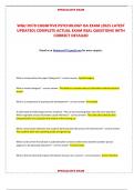 WGU D570 COGNITIVE PSYCHOLOGY OA EXAM &lpar;2025 LATEST  UPDATED&rpar; COMPLETE ACTUAL EXAM REAL QUESTIONS WITH  CORRECT DETAILED