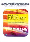 TEST BANK FOR HUMAN PHYSIOLOGY AN INTEGRATED  APPROACH 8TH EDITION&comma; DEE UNGLAUB SILVERTHORN  LATEST UPDATE 2025 &lpar;ALL CHAPTERS 1-26&rpar;