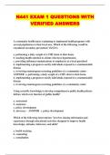 N441 EXAM 1 QUESTIONS WITH VERIFIED ANSWERS