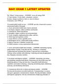 N441 EXAM 1 LATEST UPDATED