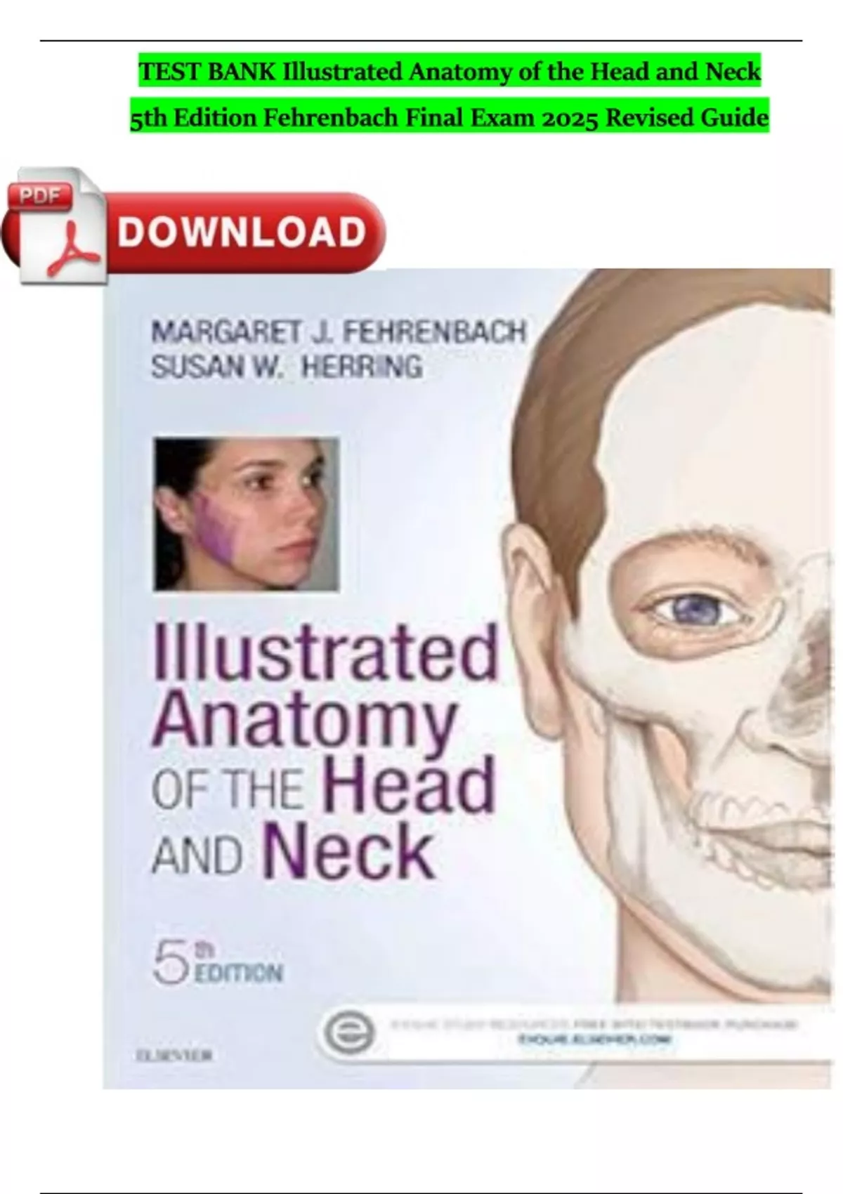 TEST BANK Illustrated Anatomy of the Head and Neck 5th Edition ...
