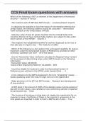 CCS Final Exam questions with answers
