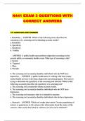 N441 EXAM 3 QUESTIONS WITH CORRECT ANSWERS