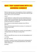 N441 TEST QUESTIONS WITH ALL ANSWERS CORRECT
