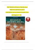 TEST BANK for Behavior Modification&colon; What It Is and How To Do It 12th Edition by Garry Martin & Joseph J&period; Pear&period; All Chapters Covered